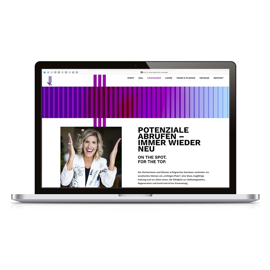 Jana Leidenfrost: Website, Unterseite